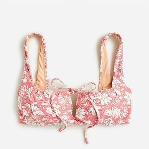 NWT J. Crew Floral Bikini Top